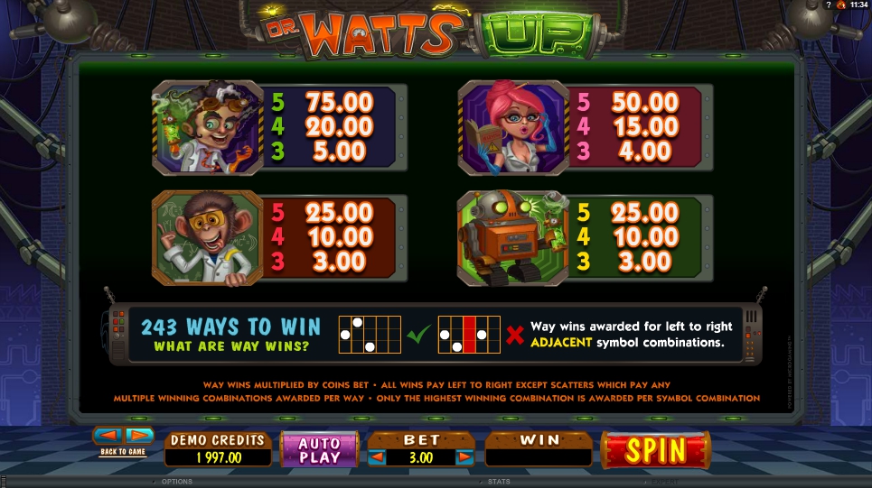dr. watts up slot machine detail image 1