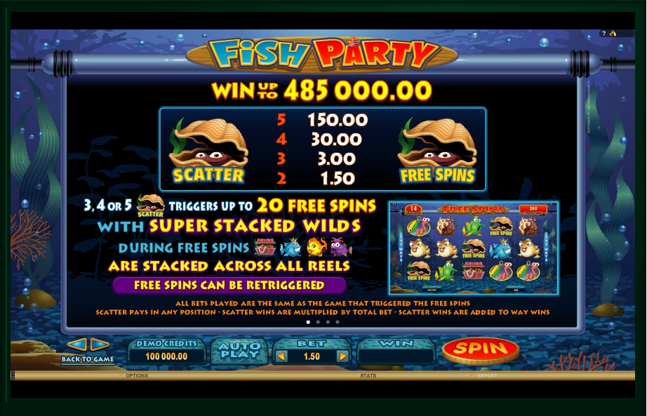 fish party slot machine detail image 3