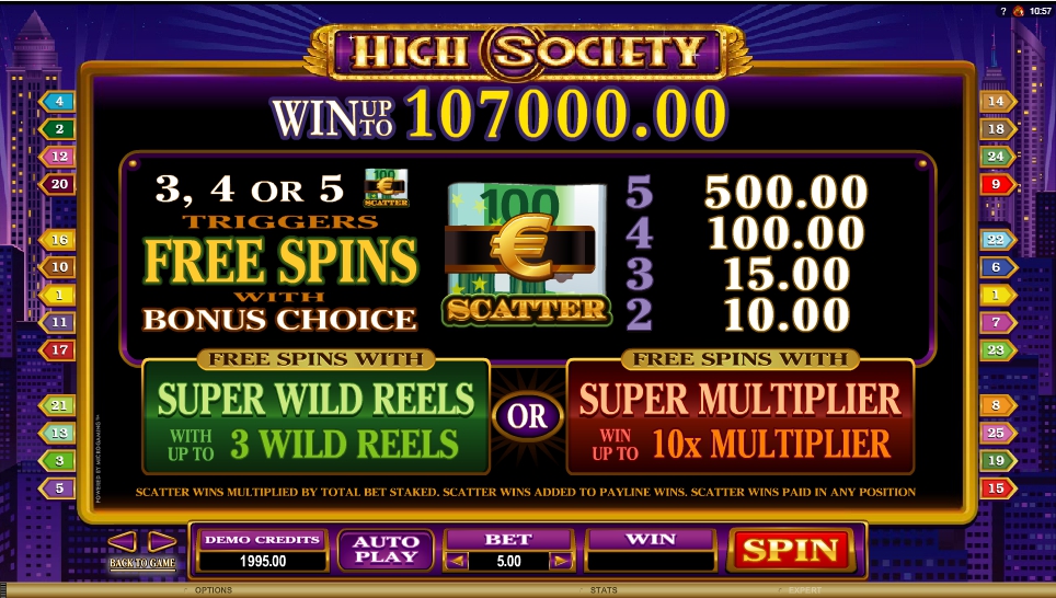 high society slot machine detail image 4