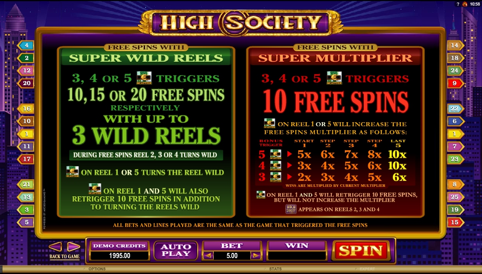 high society slot machine detail image 3