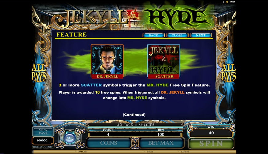 jekyll and hyde slot machine detail image 1