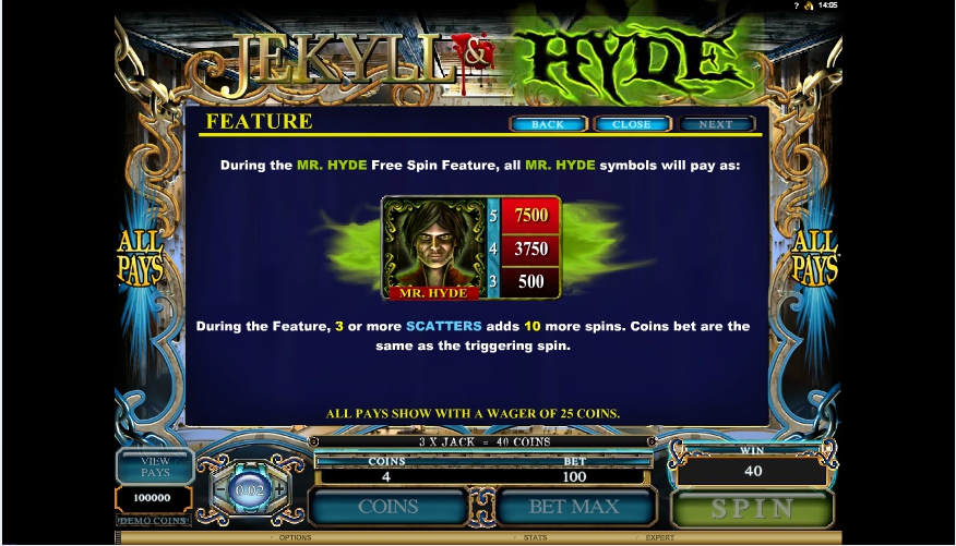 jekyll and hyde slot machine detail image 0