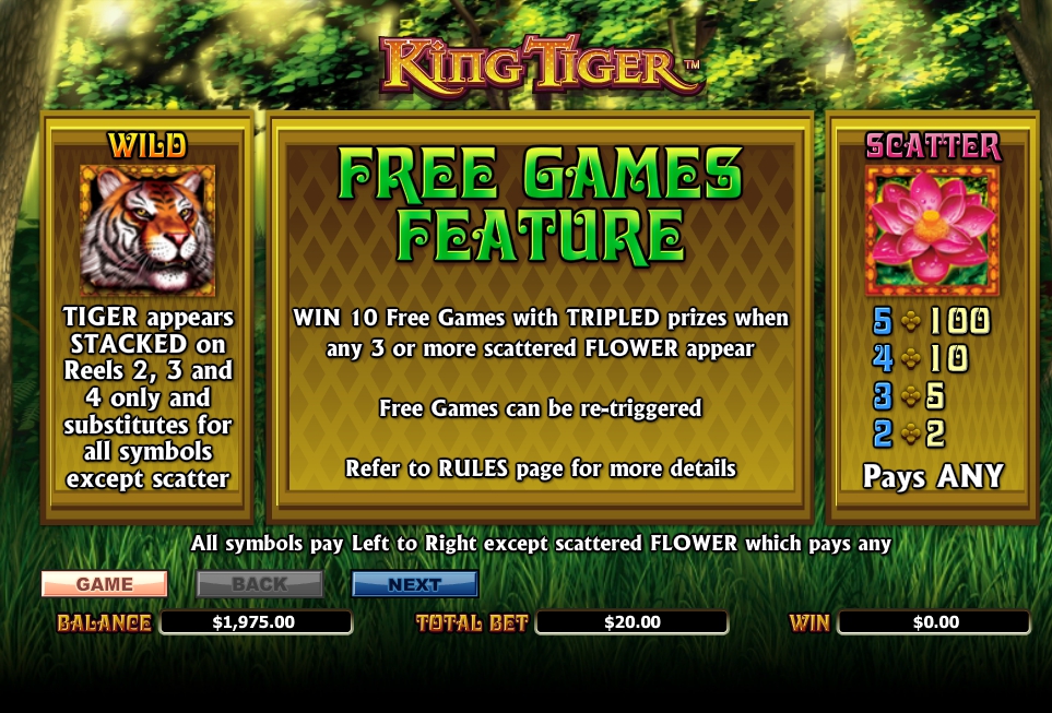 king tiger slot machine detail image 5