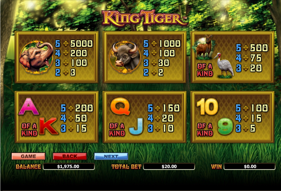 king tiger slot machine detail image 4
