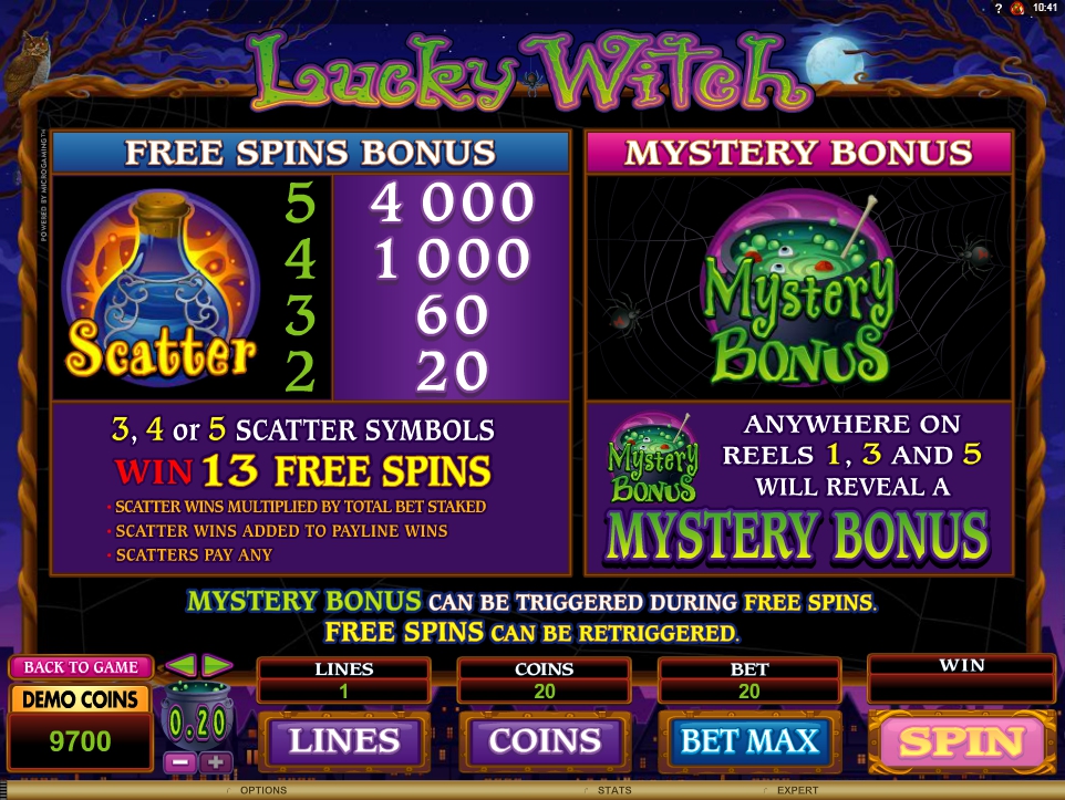 lucky witch slot machine detail image 4