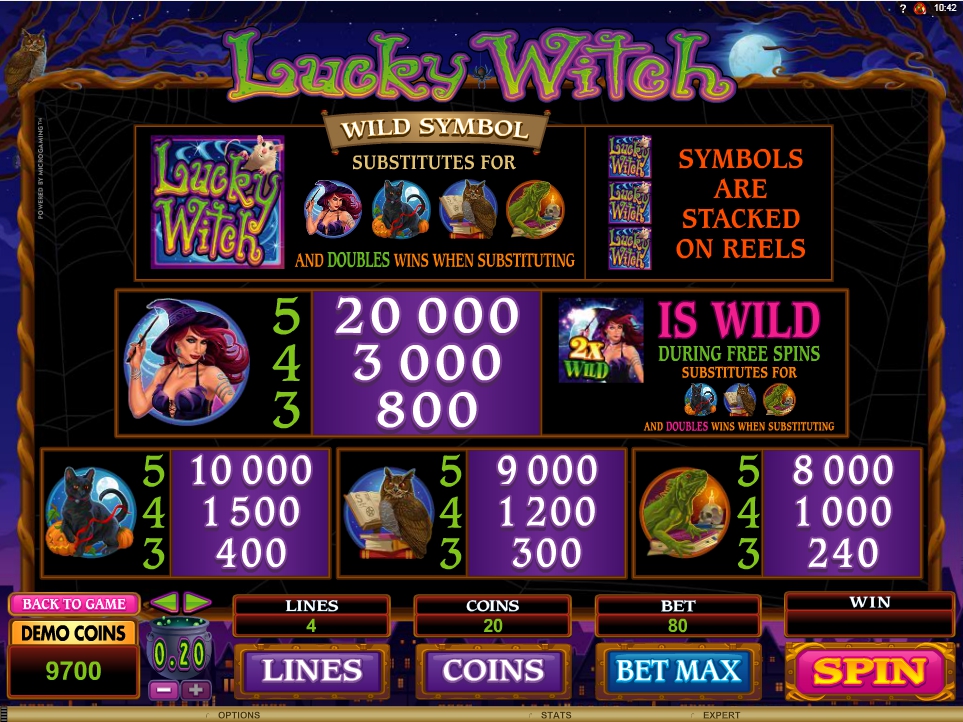 lucky witch slot machine detail image 1