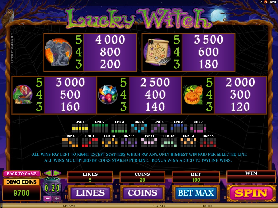 lucky witch slot machine detail image 0