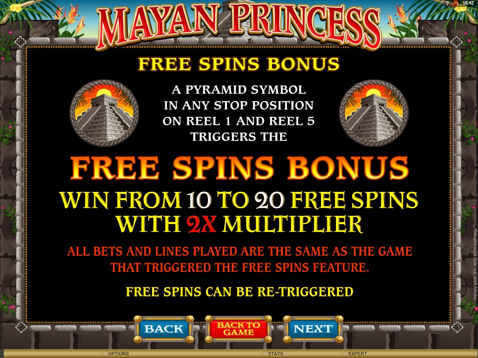 mayan princess slot machine detail image 3