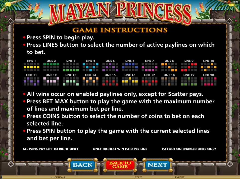 mayan princess slot machine detail image 0