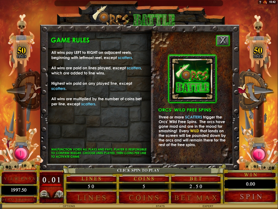 orcs battle slot machine detail image 5