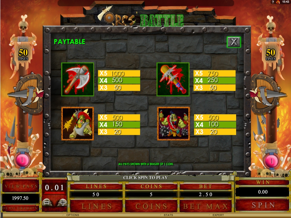 orcs battle slot machine detail image 3