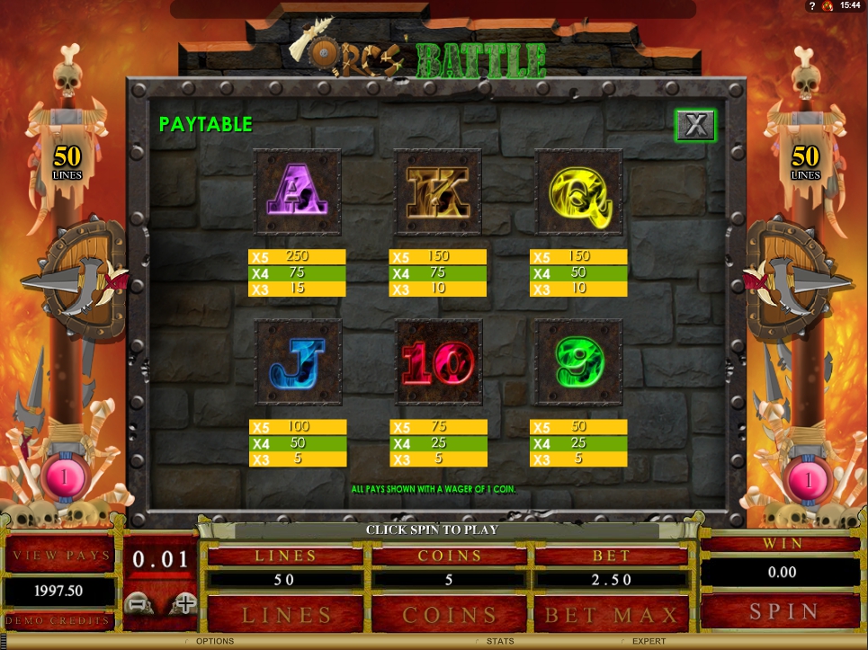 orcs battle slot machine detail image 2