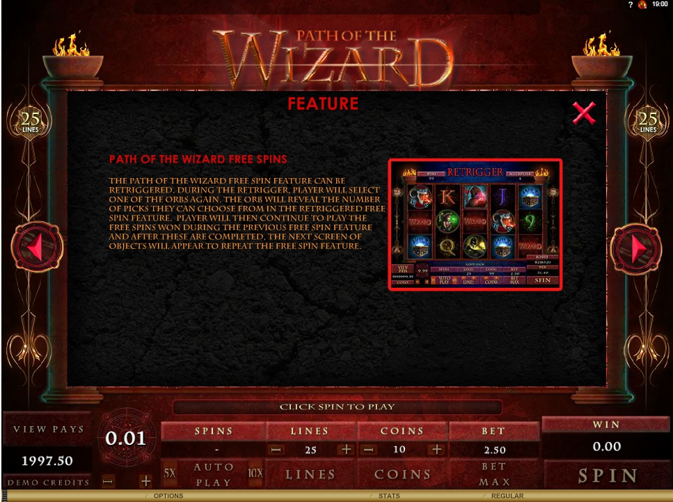 path of the wizard slot machine detail image 1