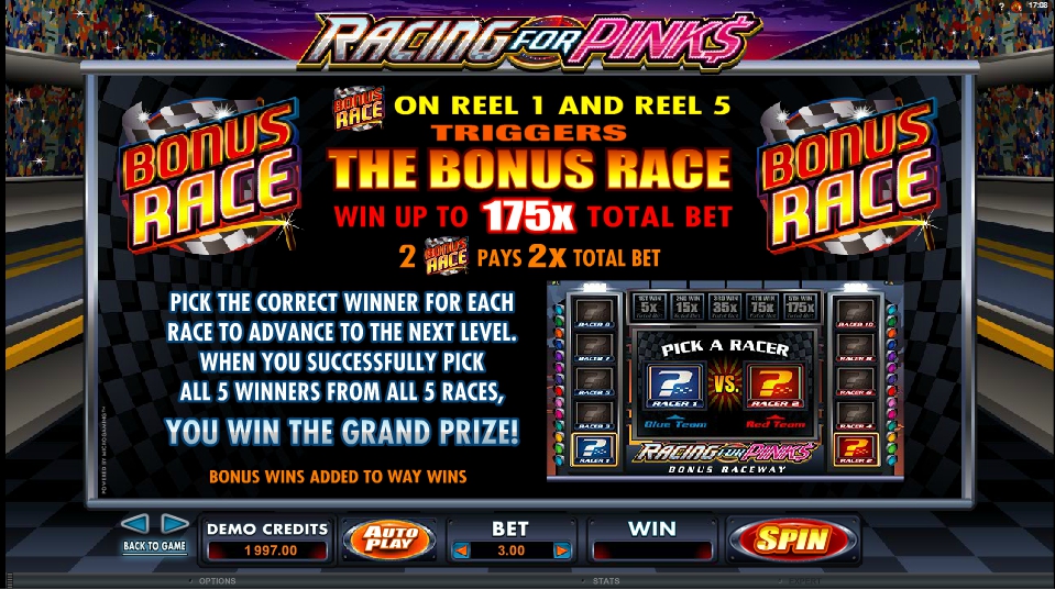 racing for pinks slot machine detail image 3