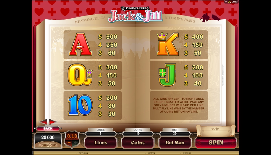 rhyming reels jack & jill slot machine detail image 0