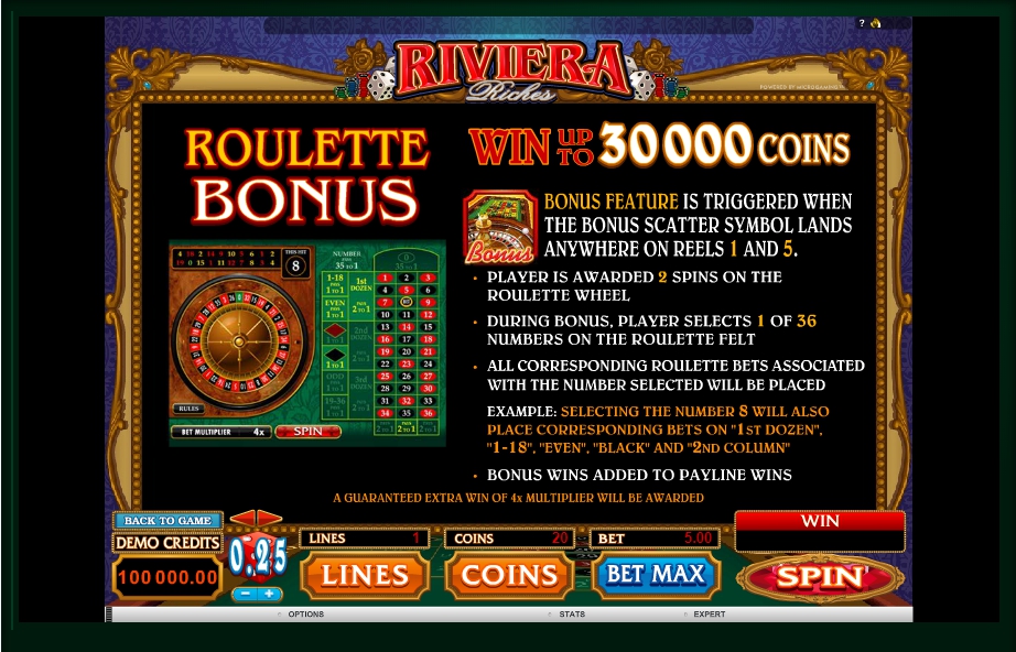 riviera riches slot machine detail image 2