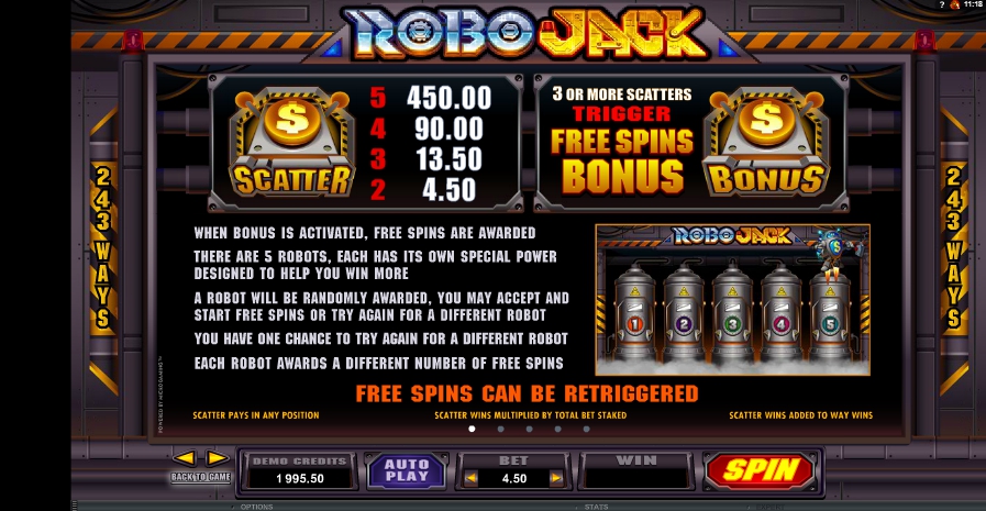 robo jack slot machine detail image 4