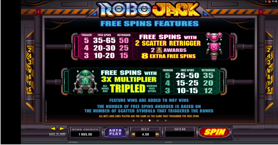 robo jack slot machine detail image 2