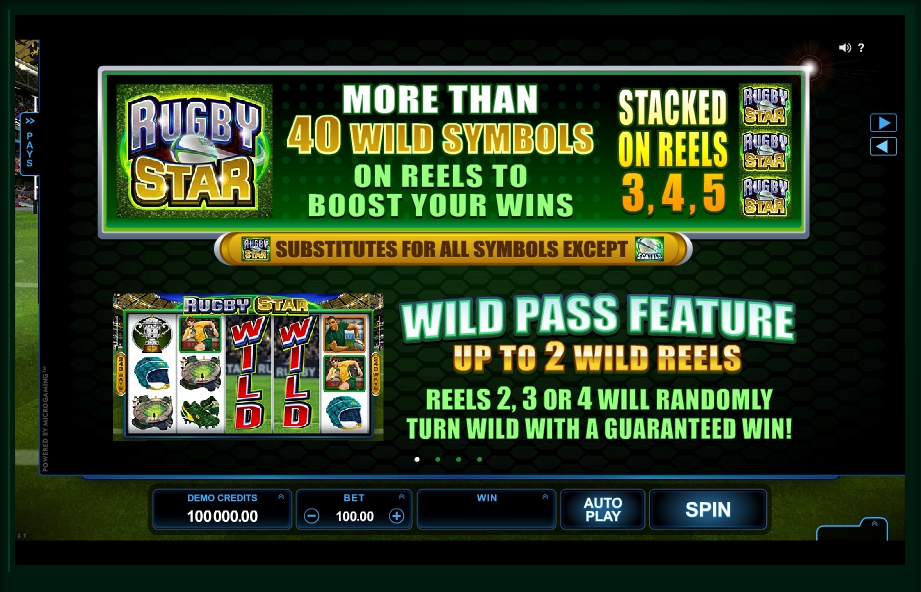 rugby star slot machine detail image 3