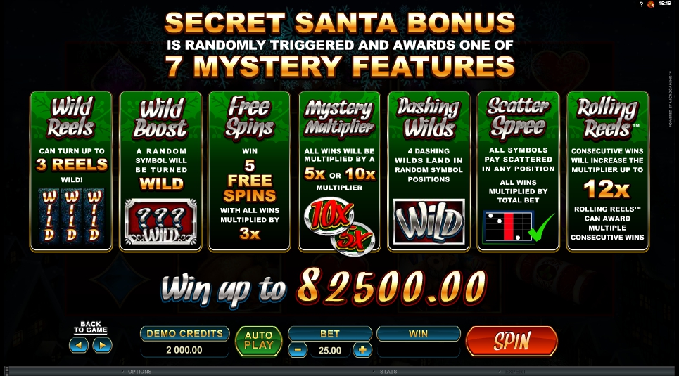 secret santa slot machine detail image 3