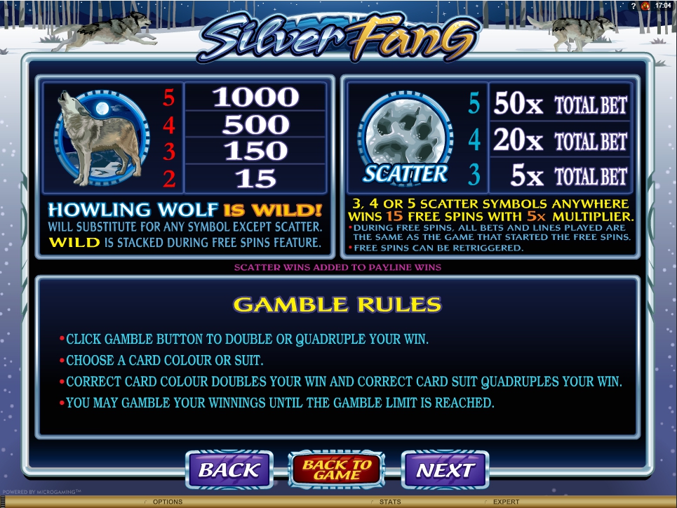 silver fang slot machine detail image 2