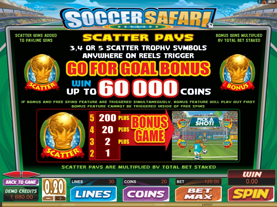 soccer safari slot machine detail image 3