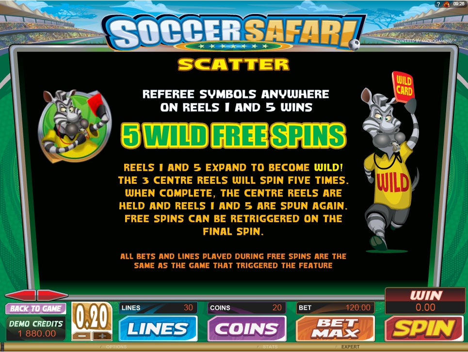 soccer safari slot machine detail image 2