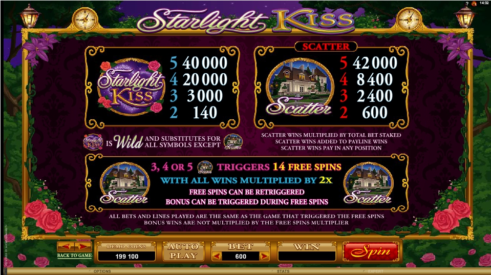 starlight kiss slot machine detail image 2