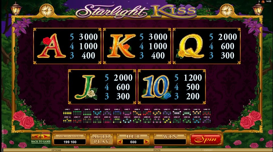 starlight kiss slot machine detail image 0