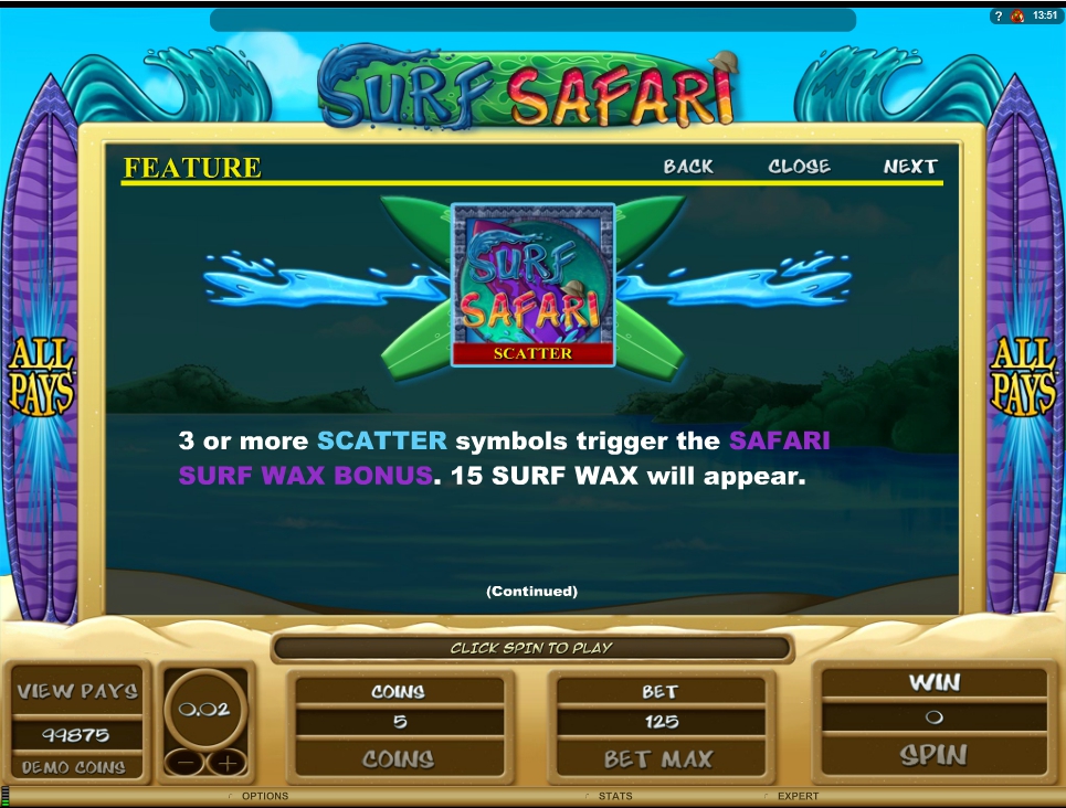 surf safari slot machine detail image 2