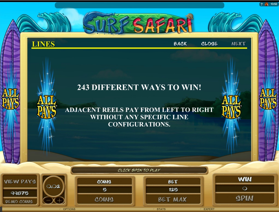 surf safari slot machine detail image 0