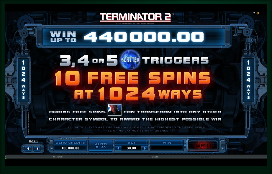 terminator 2 slot machine detail image 3