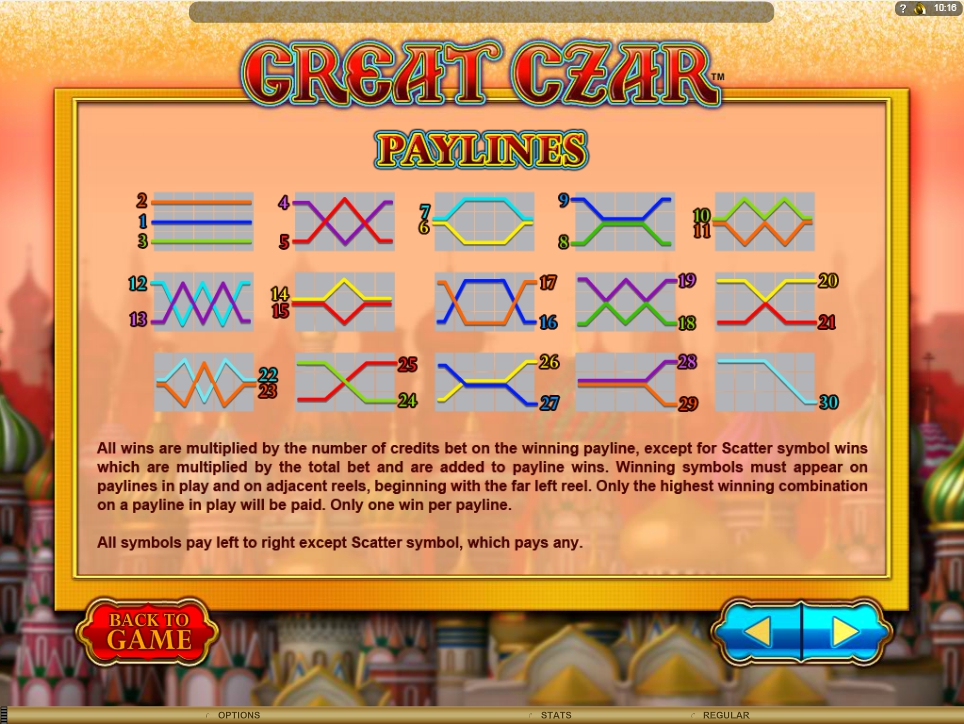 the great czar slot machine detail image 3