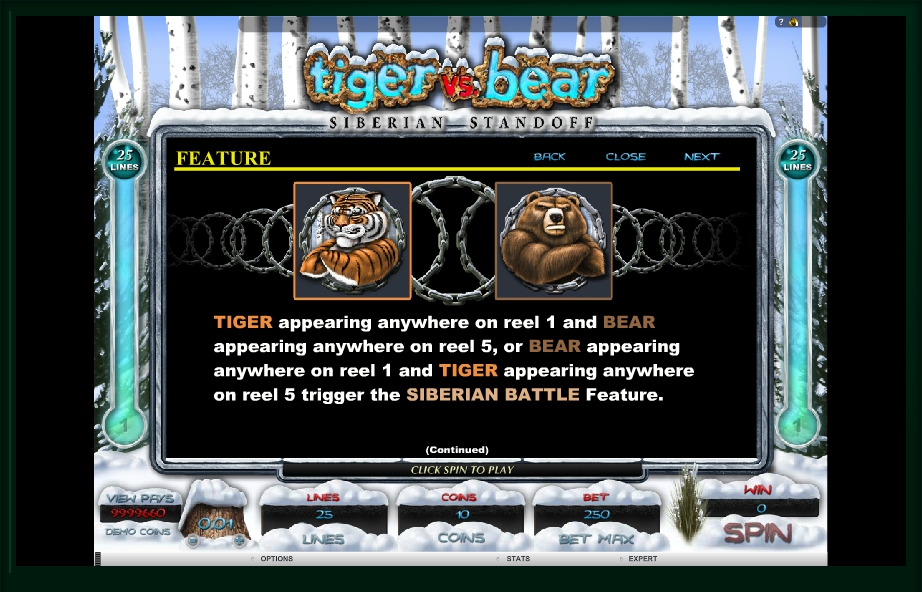 tiger vs. bear slot machine detail image 3