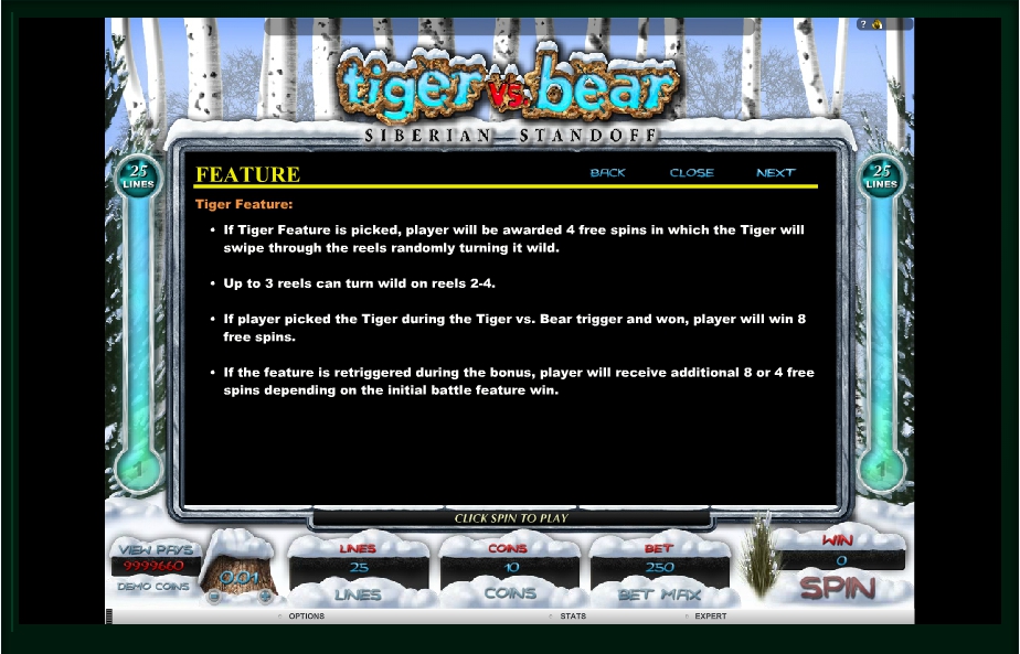 tiger vs. bear slot machine detail image 1