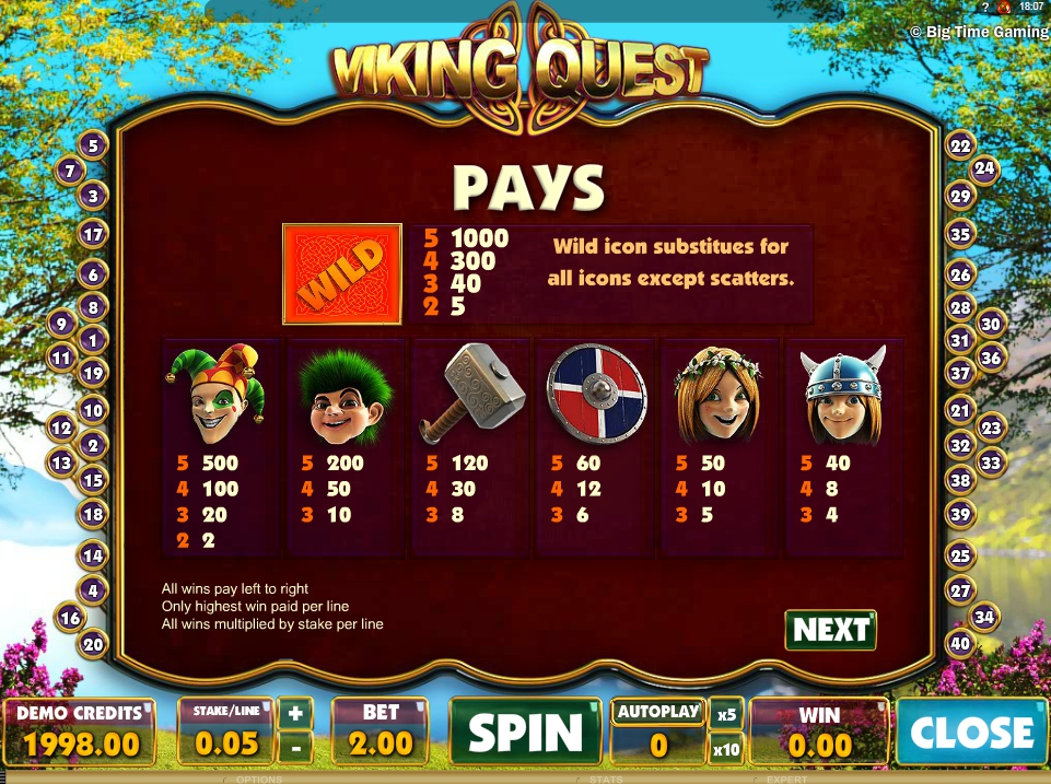 vikings quest slot machine detail image 5