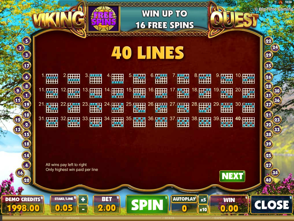 vikings quest slot machine detail image 0