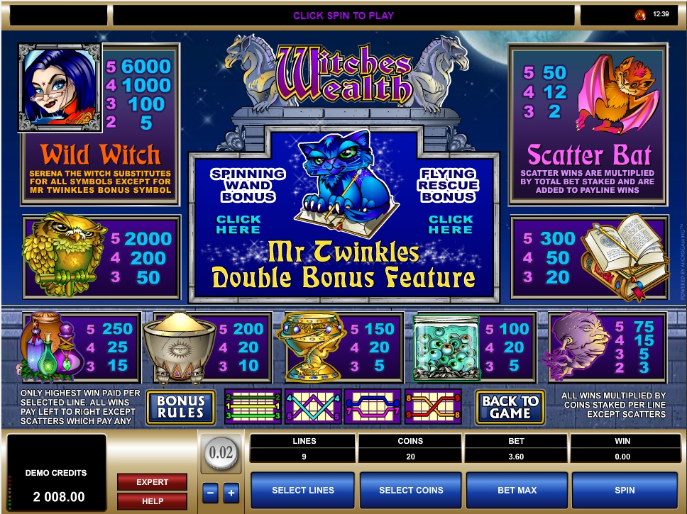 witches wealth slot machine detail image 0