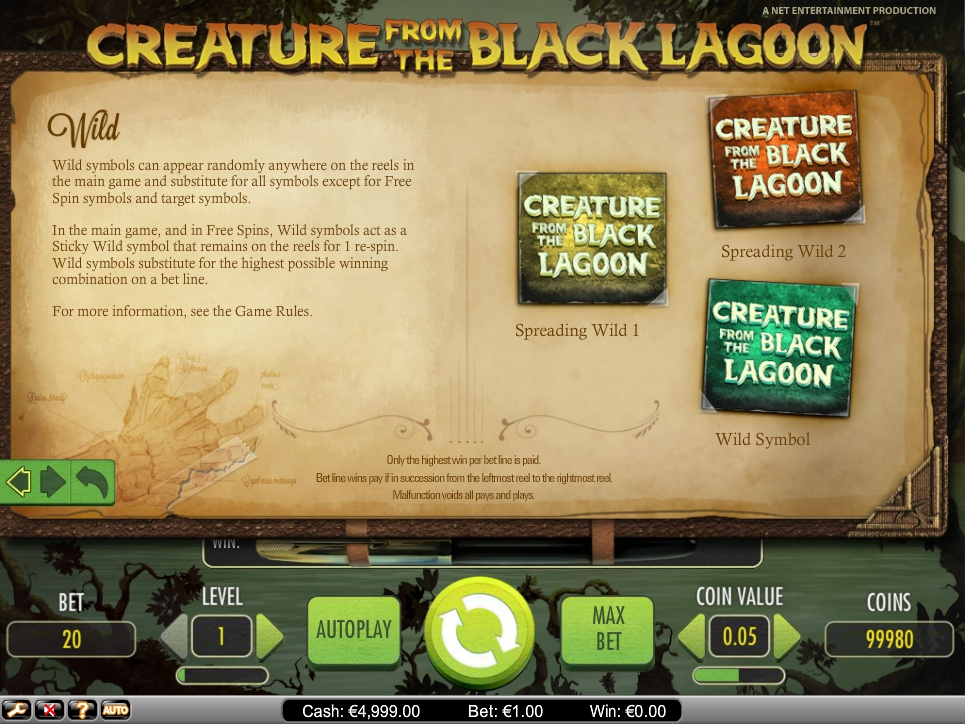 creature from the black lagoon slot machine detail image 4