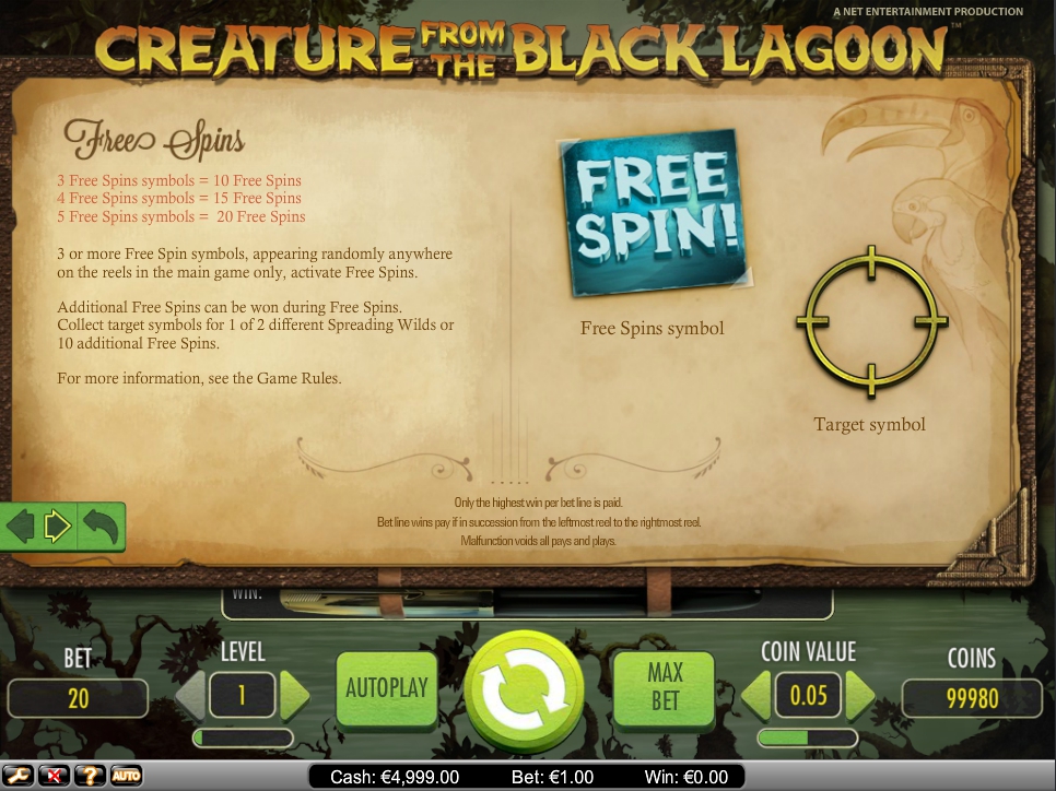 creature from the black lagoon slot machine detail image 3