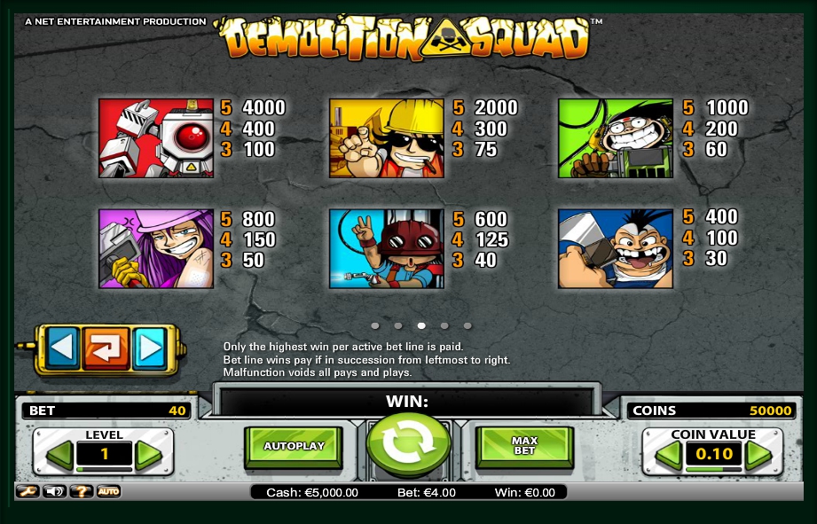 demolition squad slot machine detail image 2
