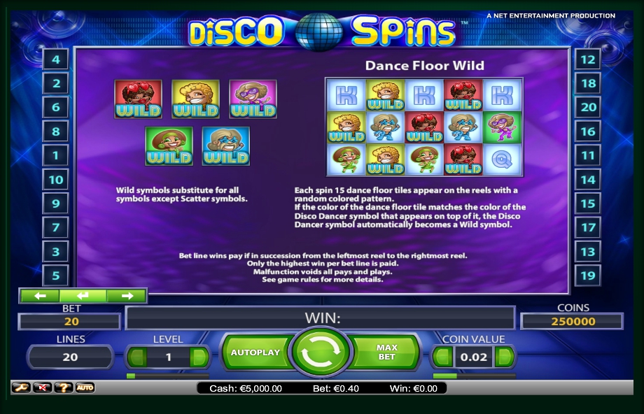 disco spins slot machine detail image 4