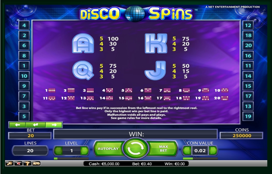 disco spins slot machine detail image 0