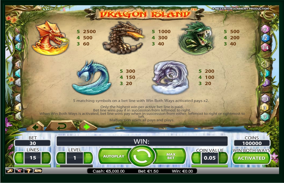 dragon island slot machine detail image 1