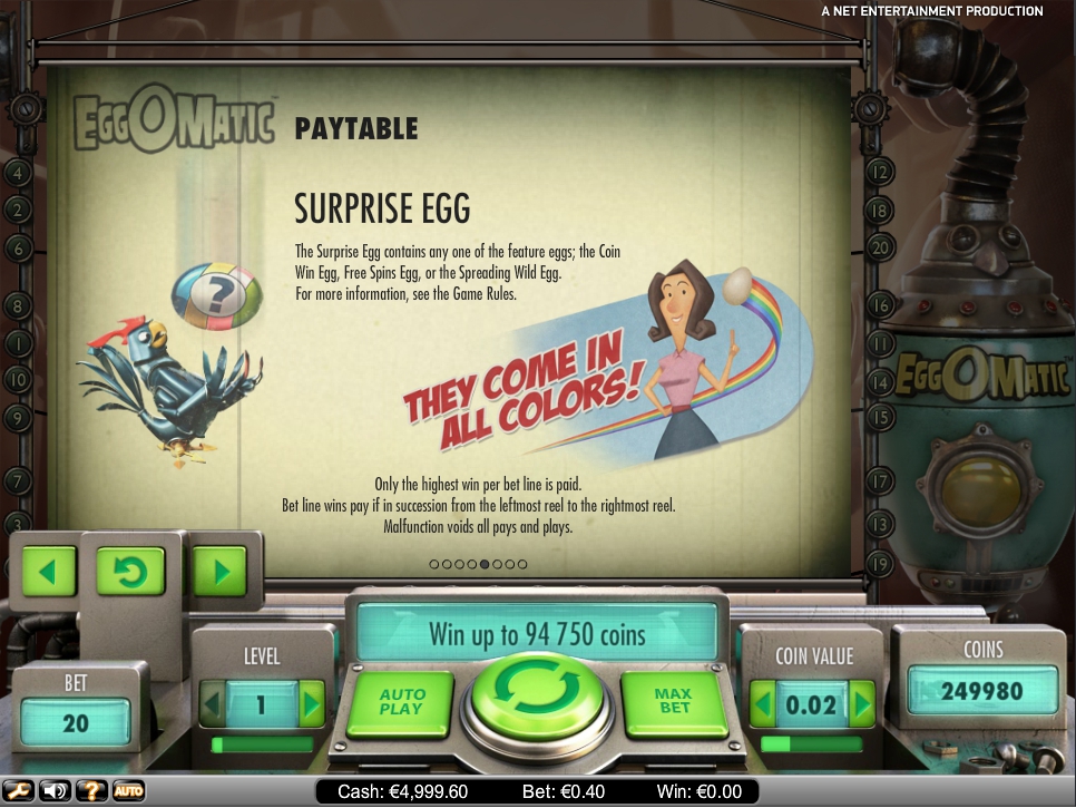 eggomatic slot machine detail image 3