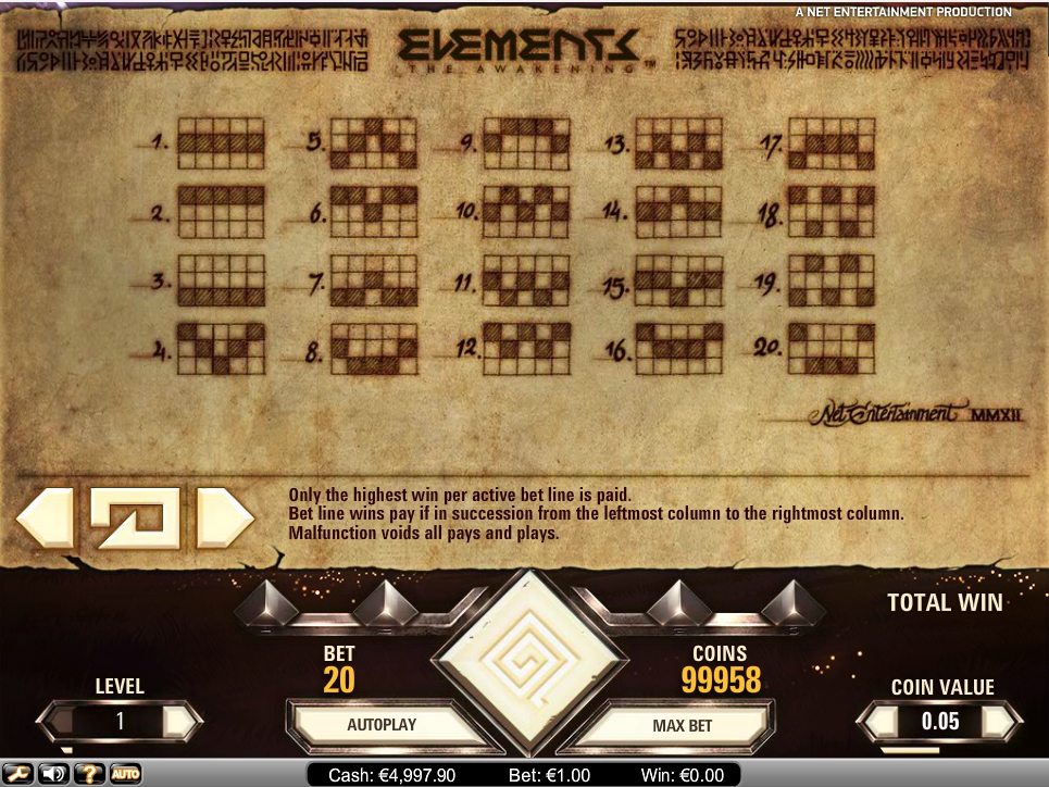 elements the awakening slot machine detail image 8