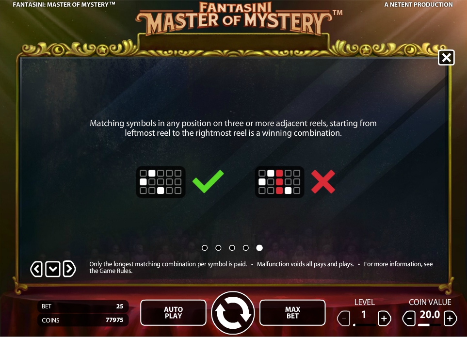 fantasini: master of mystery slot machine detail image 0