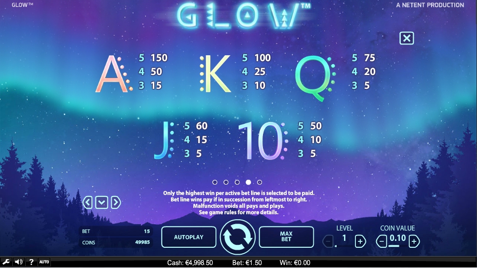 glow slot machine detail image 1