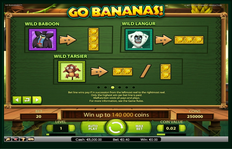 go bananas! slot machine detail image 3