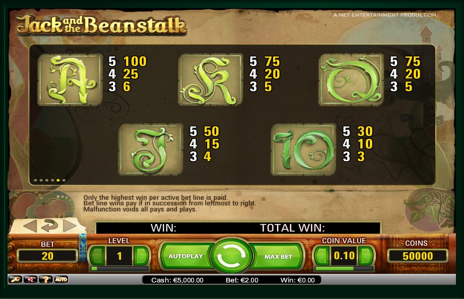 jack and the beanstalk slot machine detail image 1